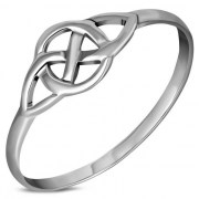 Sterling Silver Light Celtic Knot Ring, rp564